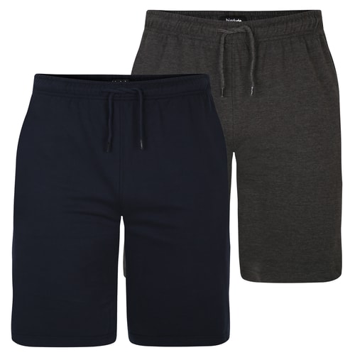 Bigdude Loopback Jogger Shorts Twin Pack Charcoal/Navy